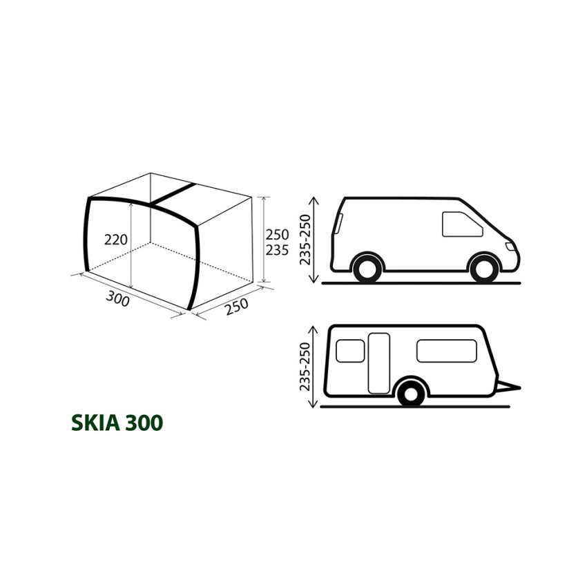 Skia Aerocamping Brunner Inflatable Sun Canopy Caravan Caravan