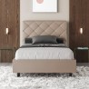 French upholstered double bed 140x200 modern storage Priya F On Sale
