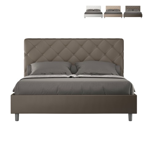Priya M2 modern upholstered double bed with storage unit 170x190 Promotion
