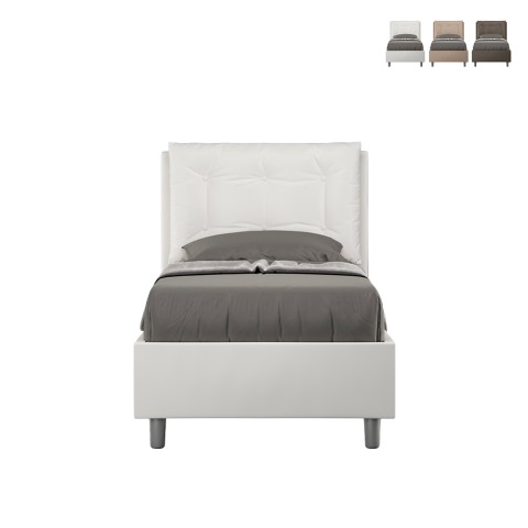 Single bed 80x190 with upholstered headboard cushion Annalisa S Promotion