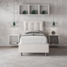 Single bed 80x190 with upholstered headboard cushion Annalisa S On Sale