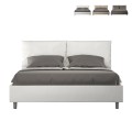 Queen Storage Bed 160x190 with Cushioned Headboard Antea M Promotion