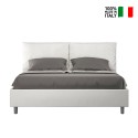 Queen Storage Bed 160x190 with Cushioned Headboard Antea M Offers