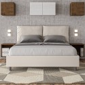 Queen Storage Bed 160x190 with Cushioned Headboard Antea M On Sale