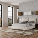 Queen Storage Bed 160x190 with Cushioned Headboard Antea M Discounts