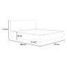 Queen Storage Bed 160x190 with Cushioned Headboard Antea M 