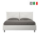Storage double bed 160x190 headboard cushions Appia M Cost