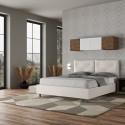 Storage double bed 160x190 headboard cushions Appia M Cheap