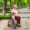 Hazel folding walker elderly disabled basket seat On Sale