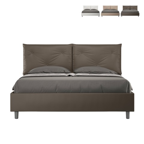 Storage double bed 160x200 headboard cushions Appia M1 Promotion