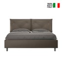 Storage double bed 160x200 headboard cushions Appia M1 Offers