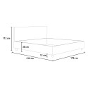 Storage double bed 160x200 headboard cushions Appia M1 