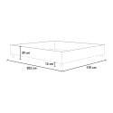 Azelia M double sommier bed 160x190 container 
