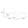 Storage double bed 160x190cm Egos Appia wooden cushions 