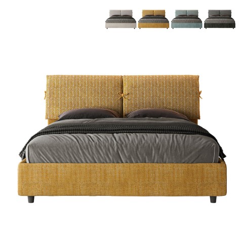 Fabric double bed 160x190 Mados Giada Aragona Promotion