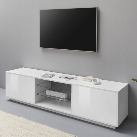 Modern design white living room TV cabinet 180cm Dover