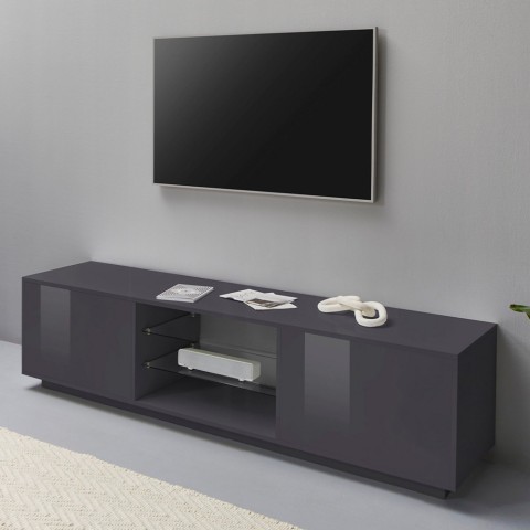 Low TV cabinet in modern design 180cm living room Dover Report Promotion