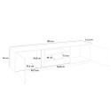 Low TV cabinet in modern design 180cm living room Dover Report Model