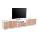 Modern design TV stand white wood 220cm living room Aston Wood Offers