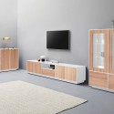 Modern design TV stand white wood 220cm living room Aston Wood Catalog
