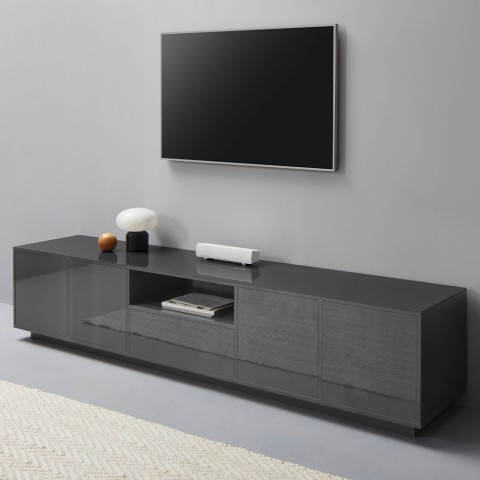 Low TV cabinet 220cm modern design living room Aston Report