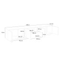 Low TV cabinet 220cm modern living room design Aston Report Model