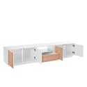 Modern design TV stand white wood 220cm living room Aston Wood Discounts
