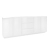 Sideboard kitchen cabinet 220cm buffet white modern Lonja Offers