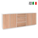Sideboard kitchen cabinet 220cm buffet living room white Lonja Wood On Sale