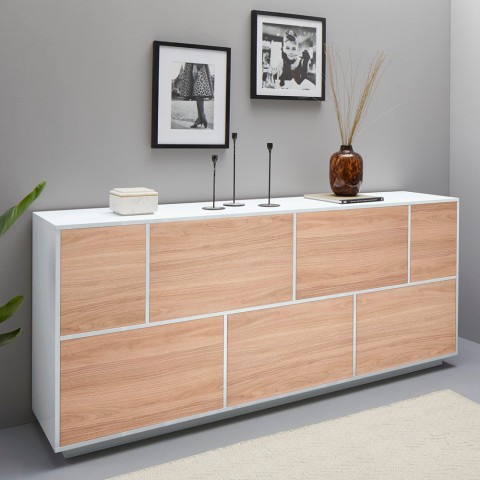 Sideboard living room cabinet 200cm kitchen design white Lopar Wood Promotion