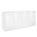 Sideboard living room kitchen cabinet 180cm modern design white Ceila Offers