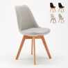 Tulipan nordica plus dining design chair fabric seat scandinavian living room Promotion