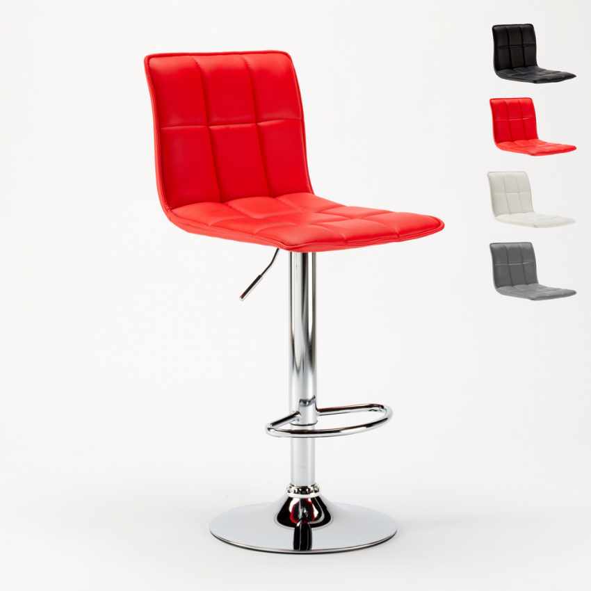 Modern leatherette stool for kitchen and bar design Phoenix On Sale