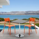Mojito Set Made of a 70x70cm Black Square Table and 2 Colourful Parisienne Chairs Bulk Discounts