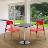 Mojito Set Made of a 70x70cm Black Square Table and 2 Colourful Barcellona Chairs Catalog