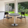 Cosmopolitan Set Made of a 70cm Black Round Table and 2 Colourful Barcellona Chairs Catalog
