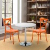 Long Island Set Made of a 70cm White Round Table and 2 Colourful Vintage Chairs Catalog