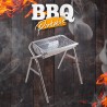 Oak portable folding barbecue steel charcoal grill camping garden Sale