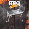 Barbecue grill steel portable folding BBQ charcoal garden camping Ash Offers