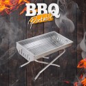 Folding barbecue charcoal grill portable BBQ steel garden camping Poplar Sale