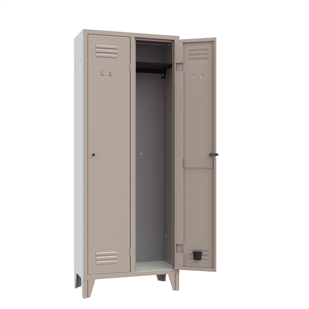 Changing room metal locker 2 places office gym Stylo