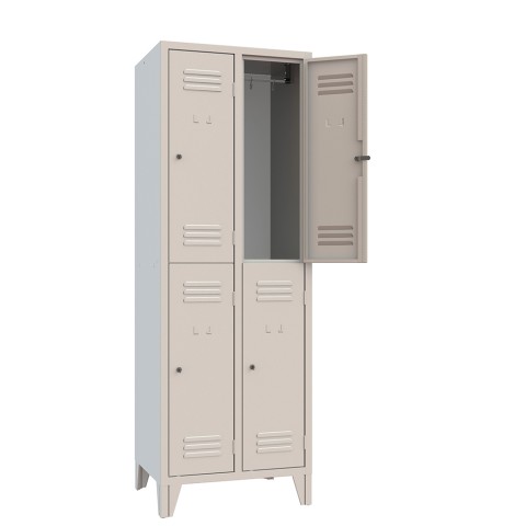 Overlapping locker with 4 metal wardrobe compartments Loch