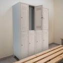 Stacked 4-compartment metal wardrobe locker Loch Offers