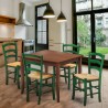 Rusty Dining Set with 4 Chairs and Table for Kitchen Pub Restaurant 80x80 Choice Of