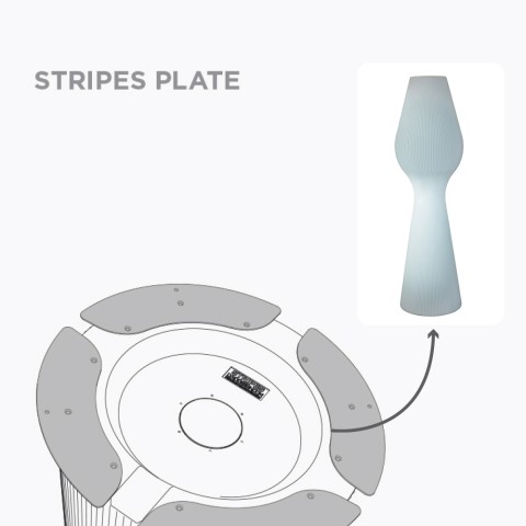 Set of 4 stabilizing plates for floor lamp Stripes