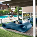 Slice outdoor sun lounger in modern polyethylene design 