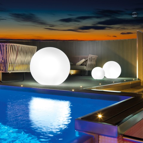 Sphere of light LED RGB lamp design outdoor garden bar restaurant