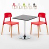 Mojito Set Made of a 70x70cm Black Square Table and 2 Colourful Barcellona Chairs Discounts