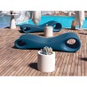 Slice outdoor sun lounger in modern polyethylene design 