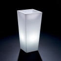 RGB LED square tall lighted planter pot terrace garden Genesis Choice Of